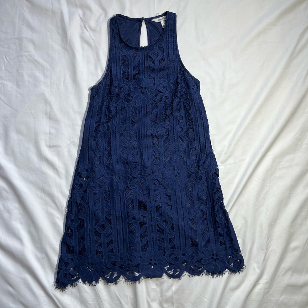 Speechless Navy Lace Dress